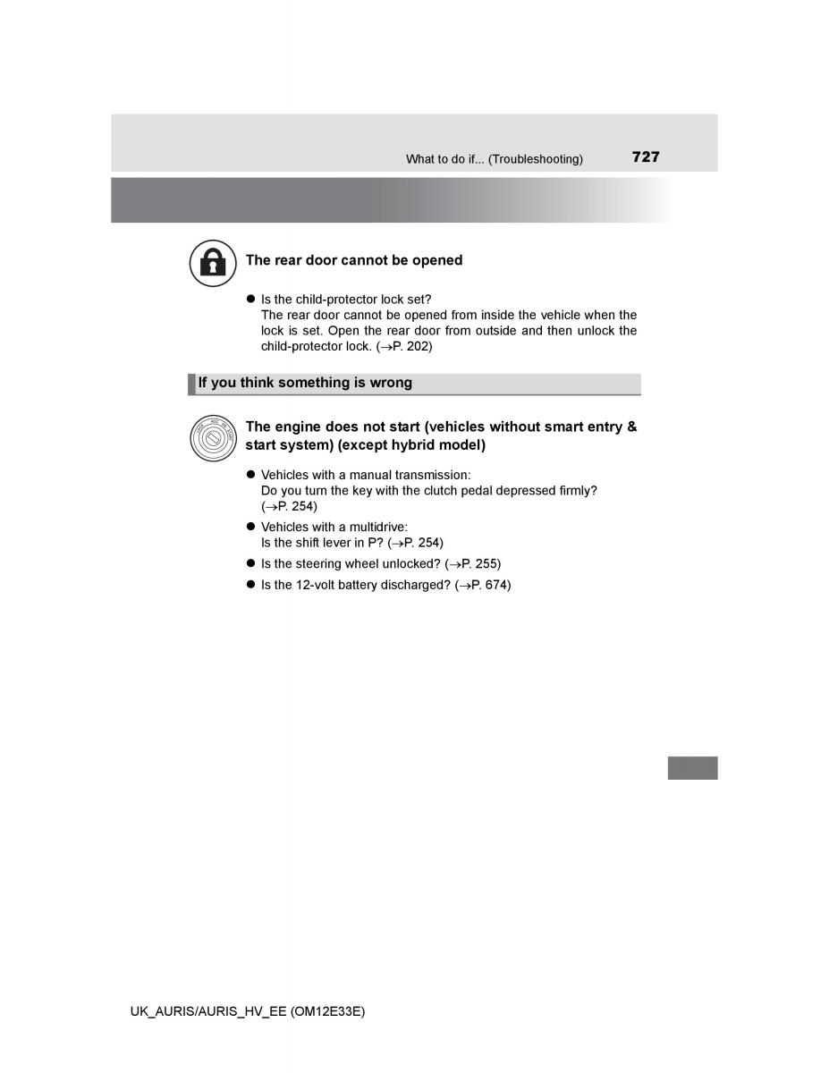 Toyota Auris II 2 owners manual / page 727