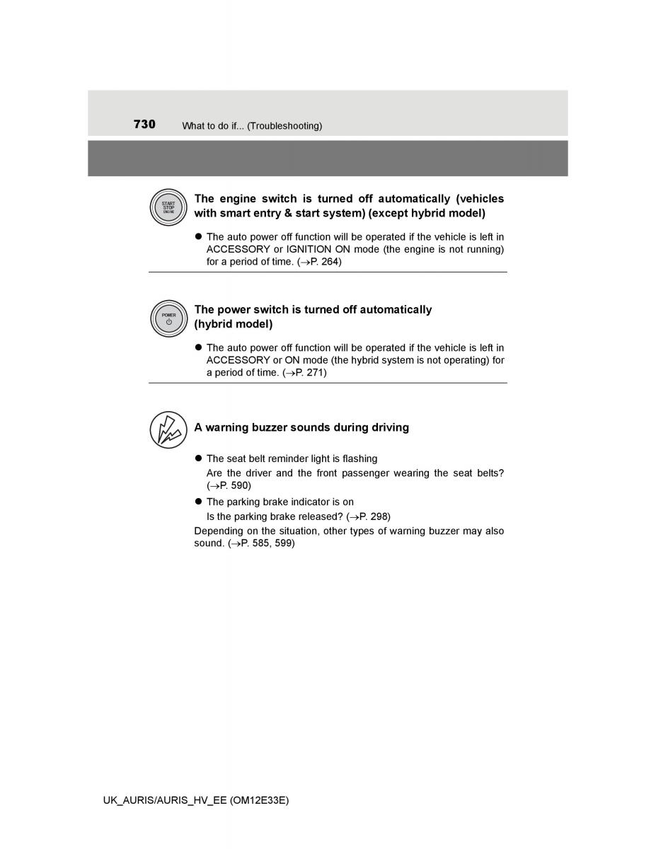 Toyota Auris II 2 owners manual / page 730