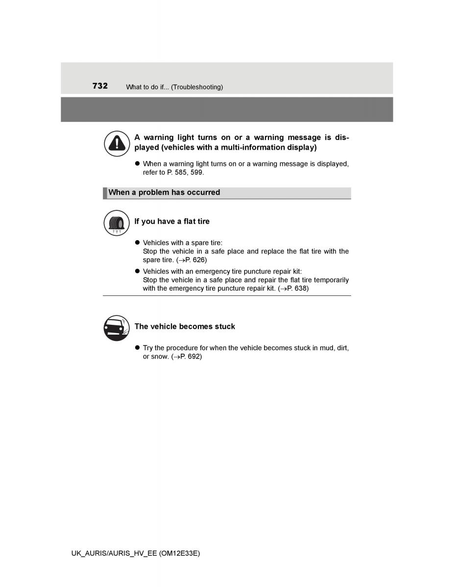 Toyota Auris II 2 owners manual / page 732