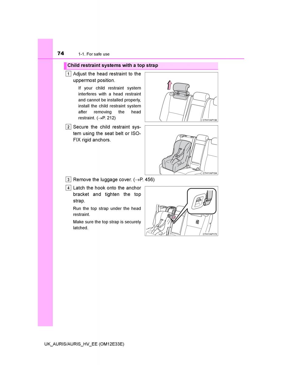 Toyota Auris II 2 owners manual / page 74