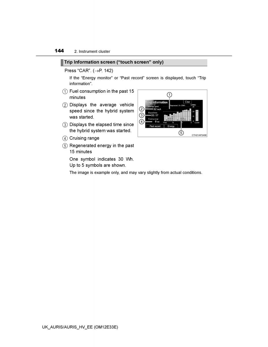 Toyota Auris II 2 owners manual / page 144