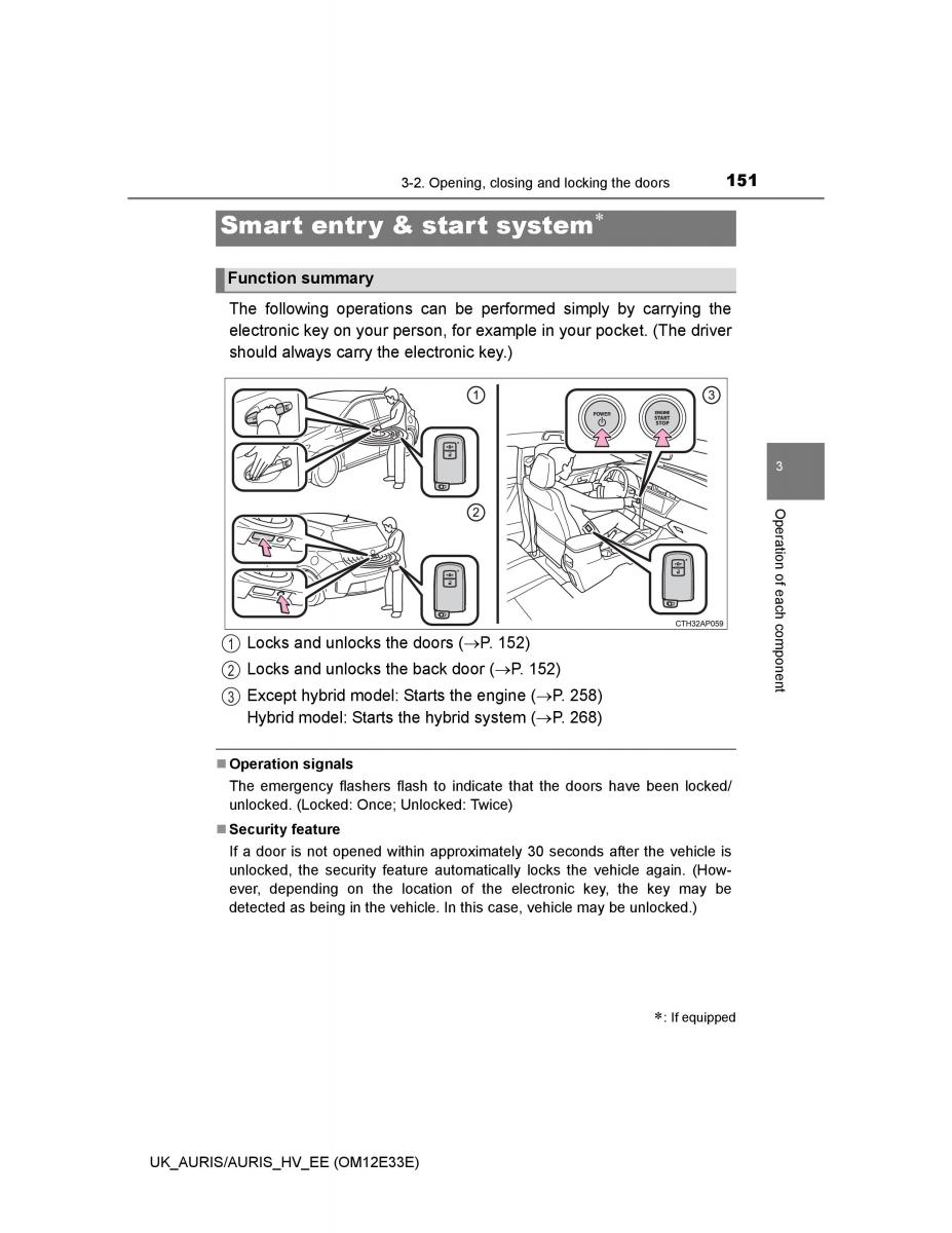 Toyota Auris II 2 owners manual / page 151