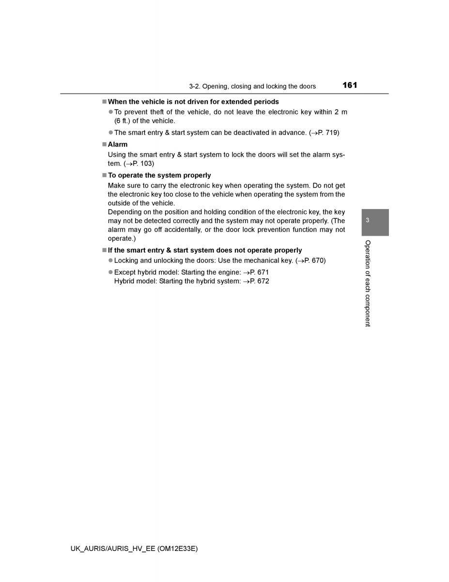 Toyota Auris II 2 owners manual / page 161