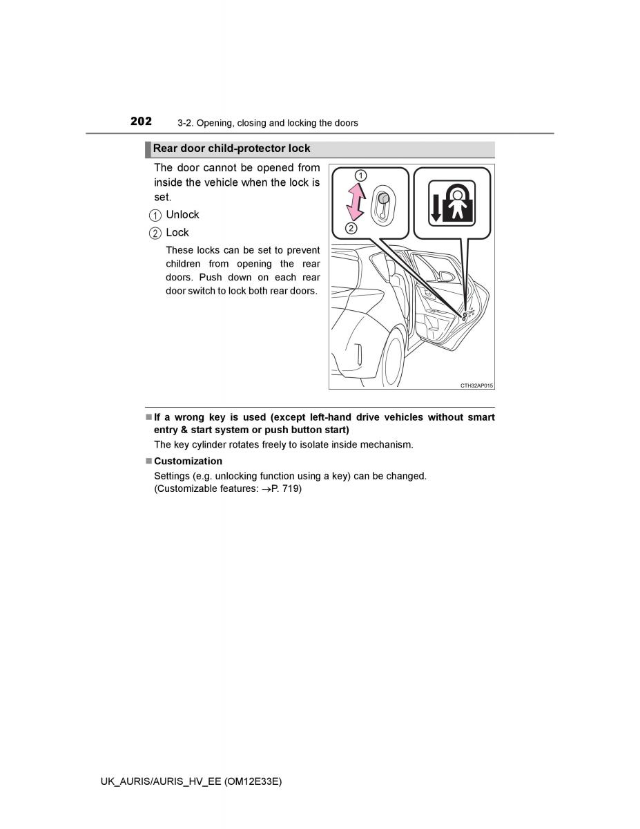 Toyota Auris II 2 owners manual / page 202