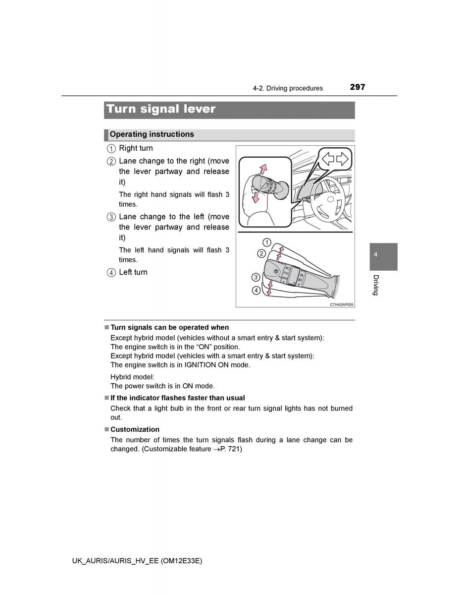 Toyota Auris II 2 owners manual / page 297