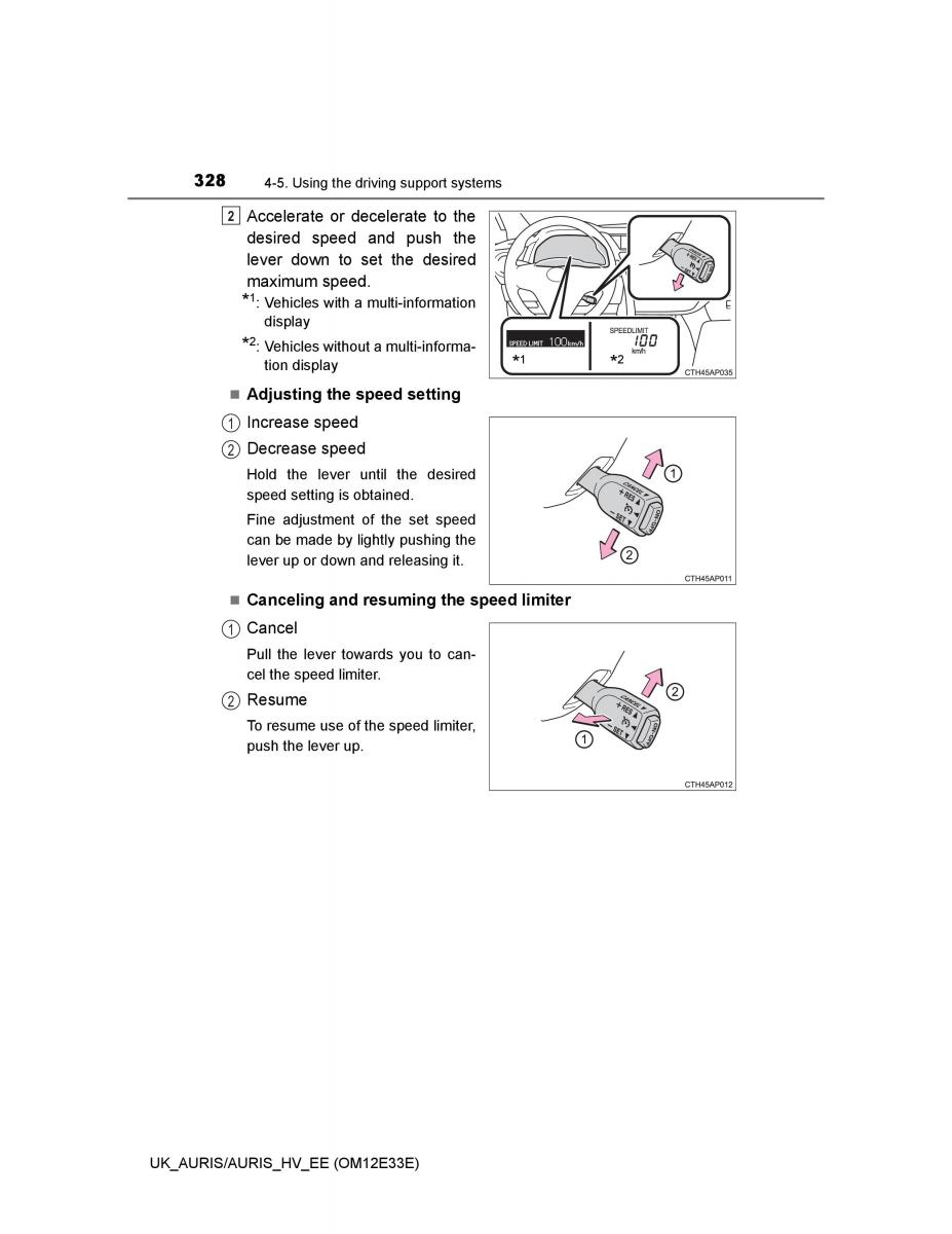 Toyota Auris II 2 owners manual / page 328