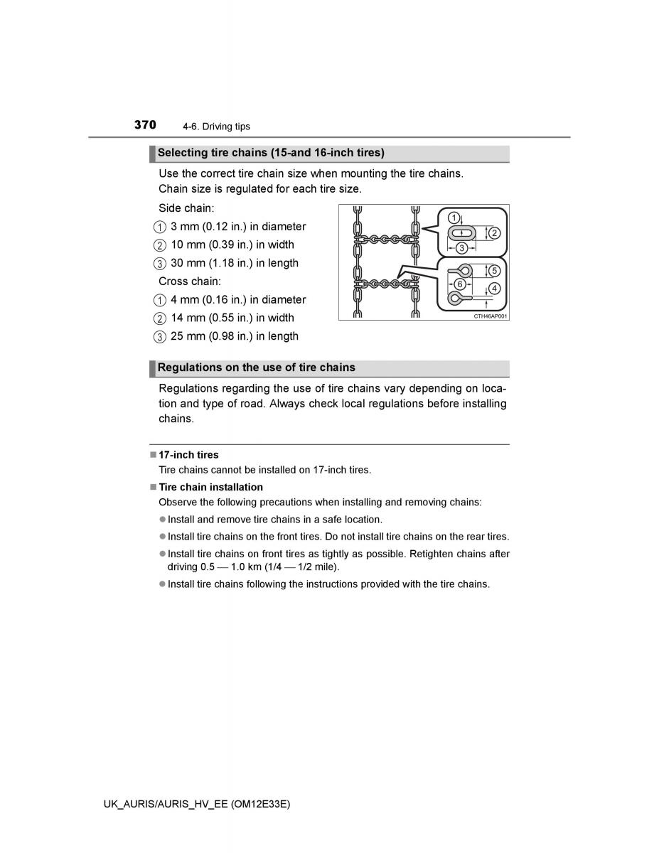 Toyota Auris II 2 owners manual / page 370