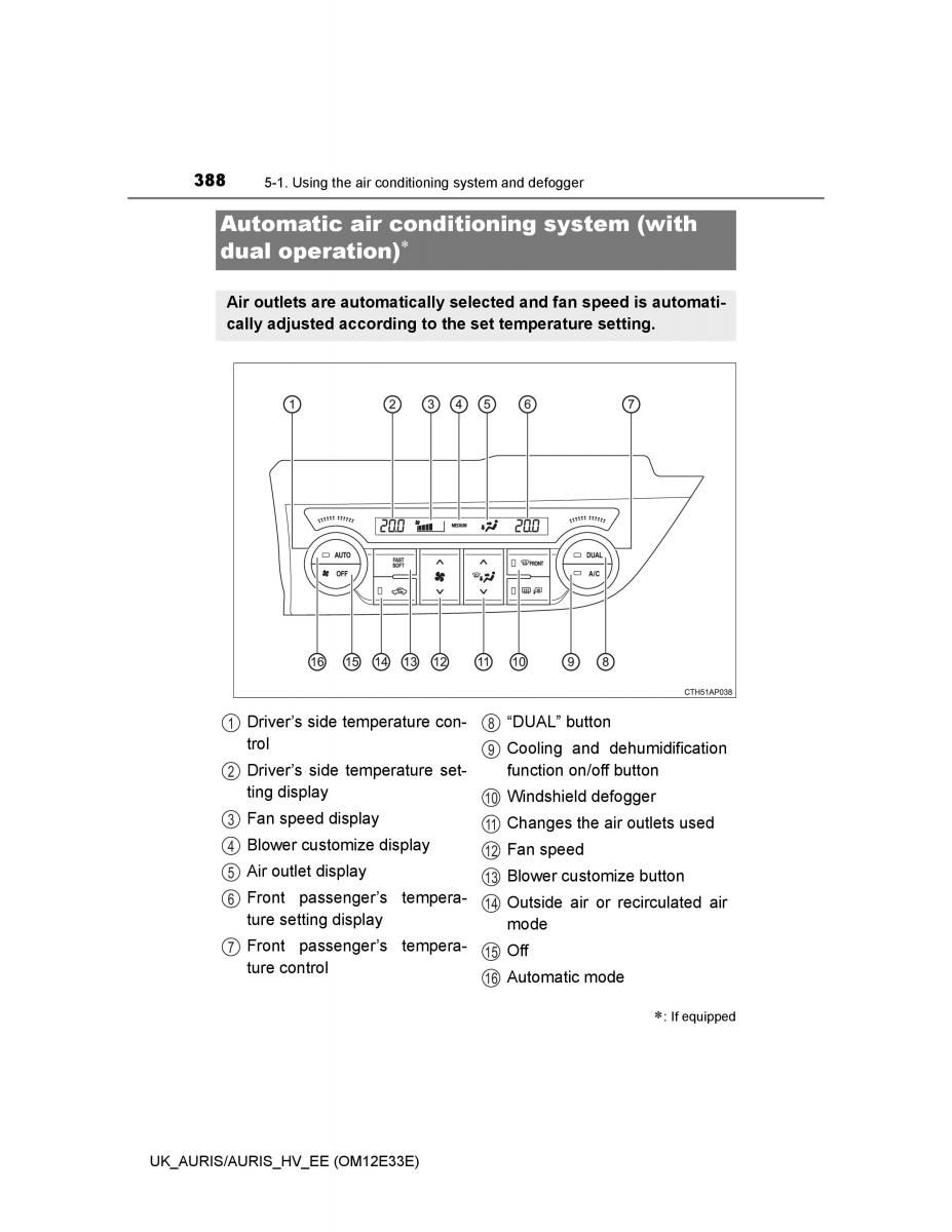 Toyota Auris II 2 owners manual / page 388