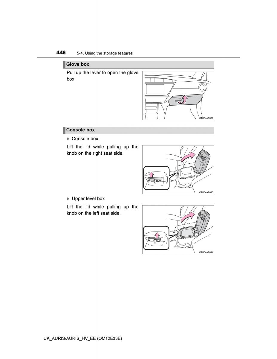 Toyota Auris II 2 owners manual / page 446