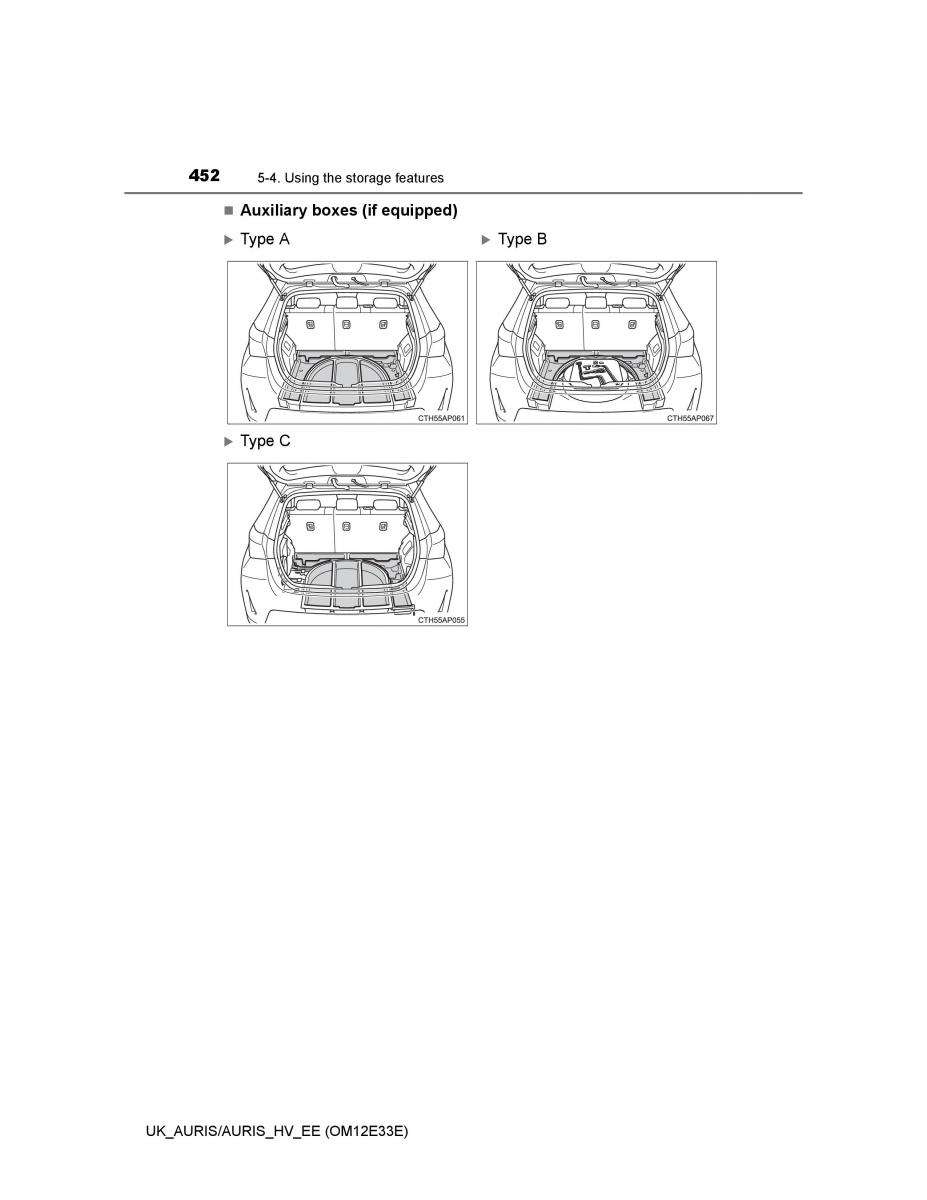 Toyota Auris II 2 owners manual / page 452