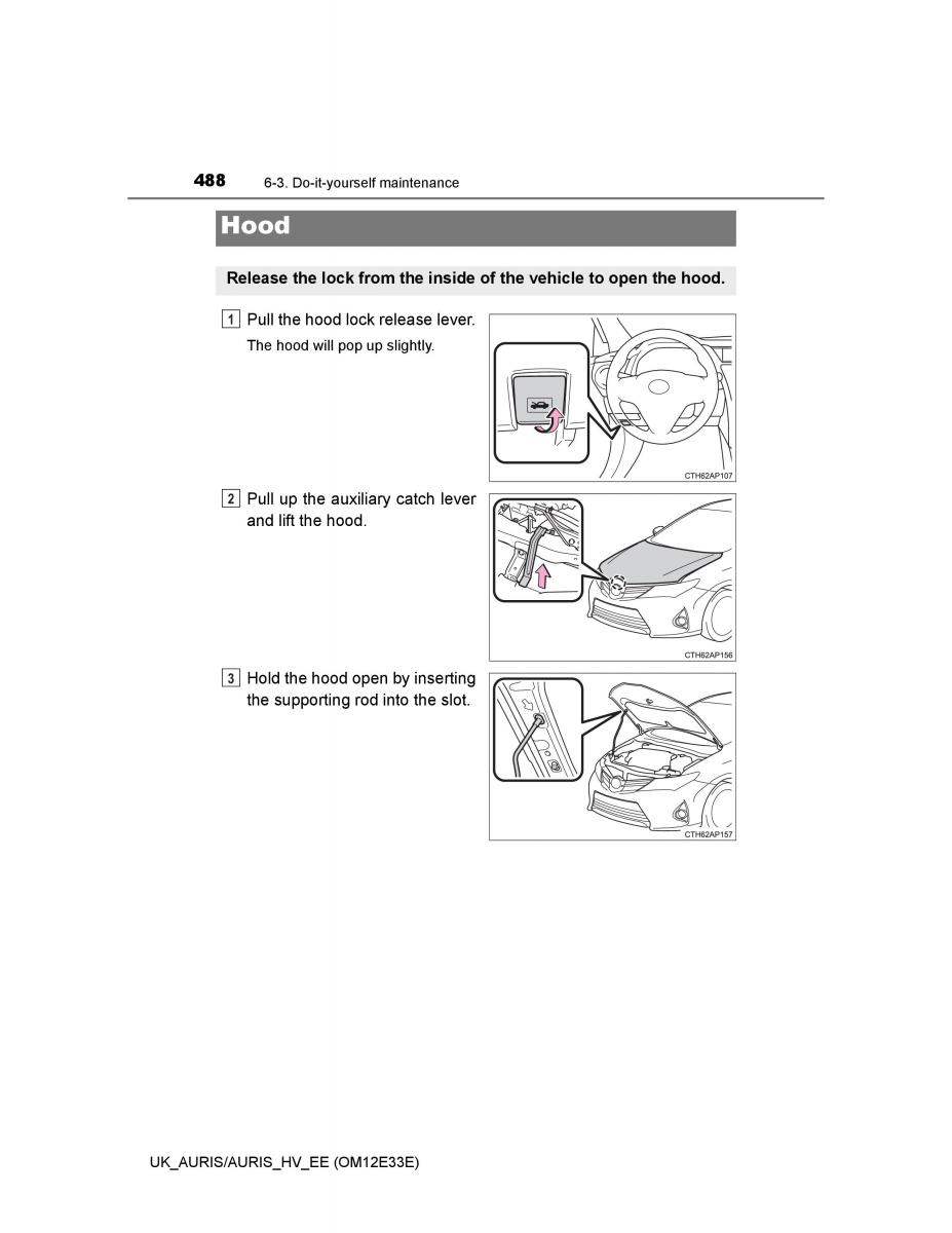 Toyota Auris II 2 owners manual / page 488