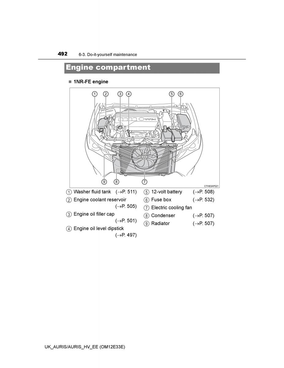 Toyota Auris II 2 owners manual / page 492