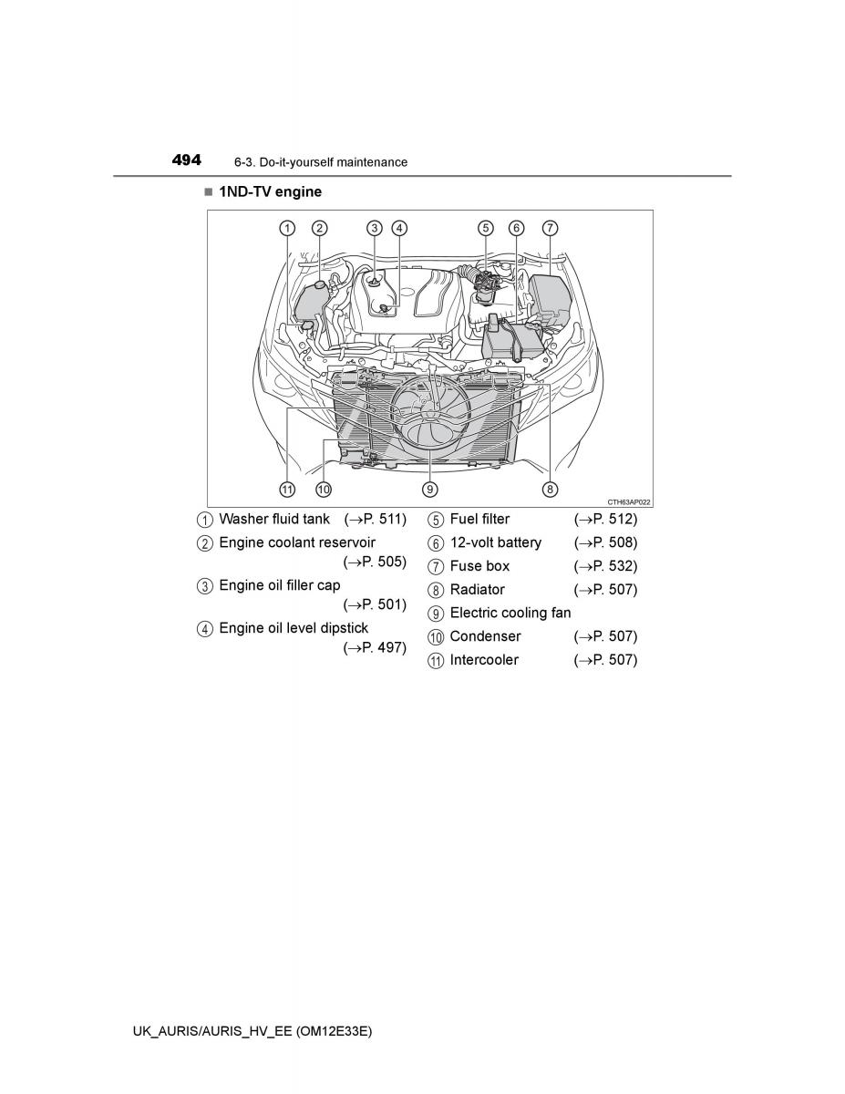 Toyota Auris II 2 owners manual / page 494