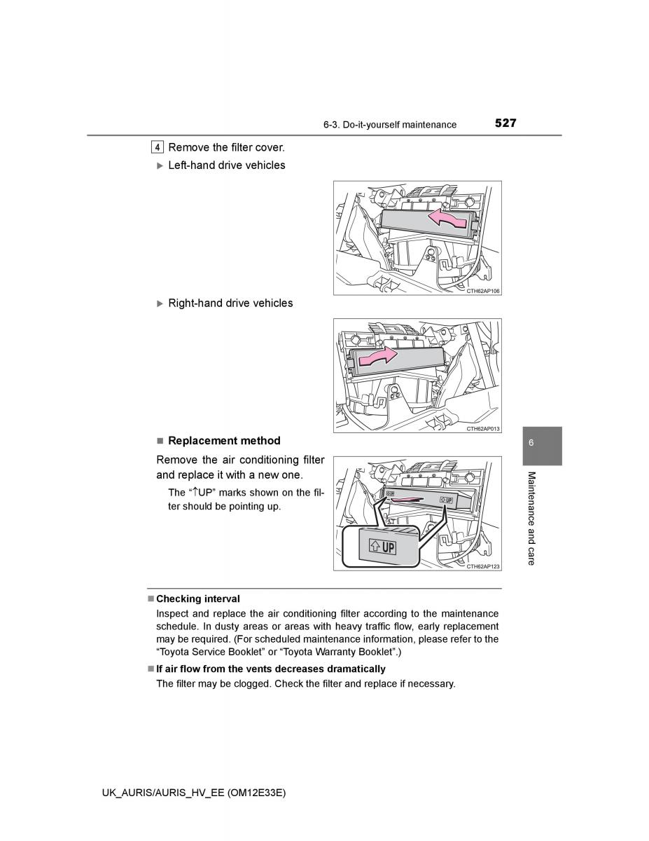 Toyota Auris II 2 owners manual / page 527