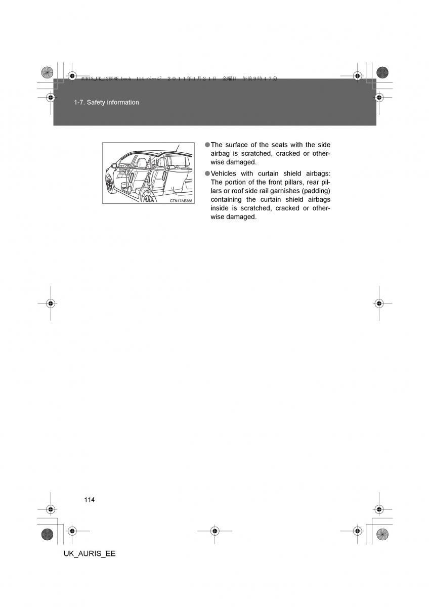 Toyota Auris I 1 owners manual / page 114