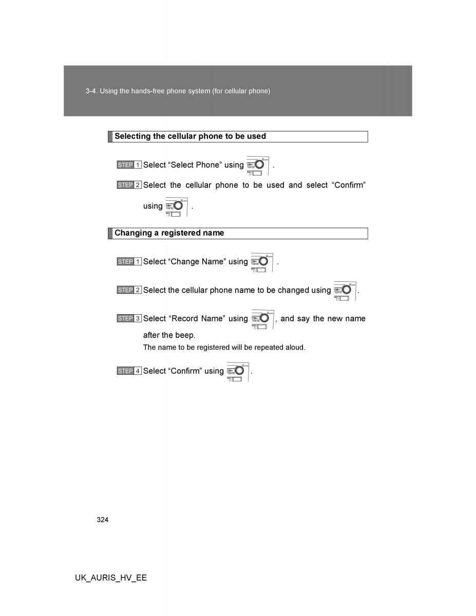 Toyota Auris Hybrid I 1 owners manual / page 324