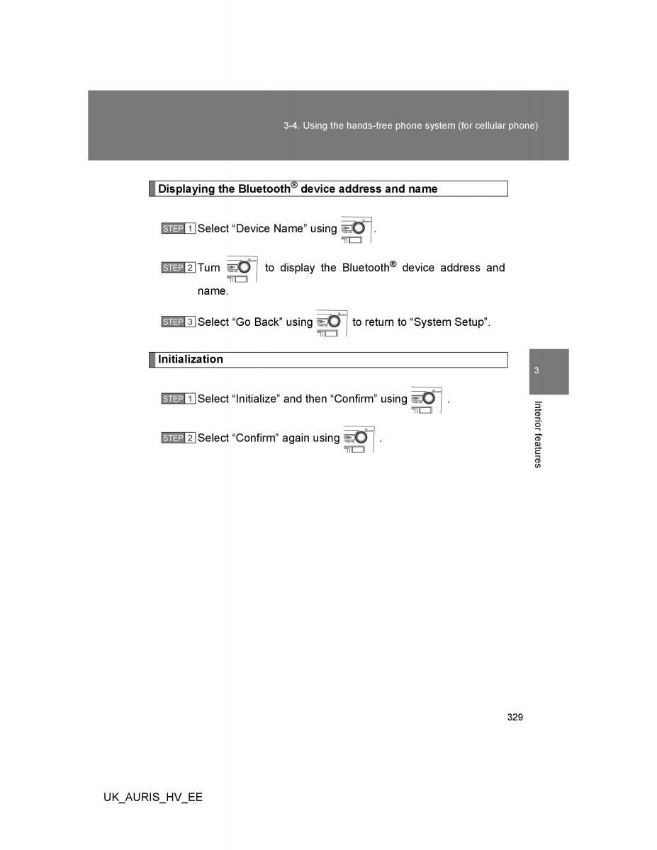 Toyota Auris Hybrid I 1 owners manual / page 329