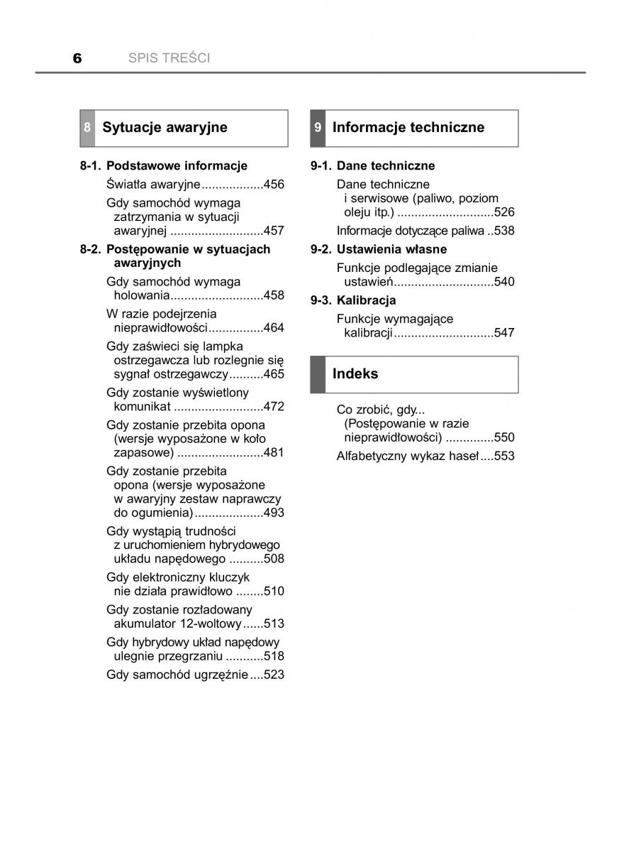 Toyota Auris Hybrid II 2 instrukcja obslugi / page 6