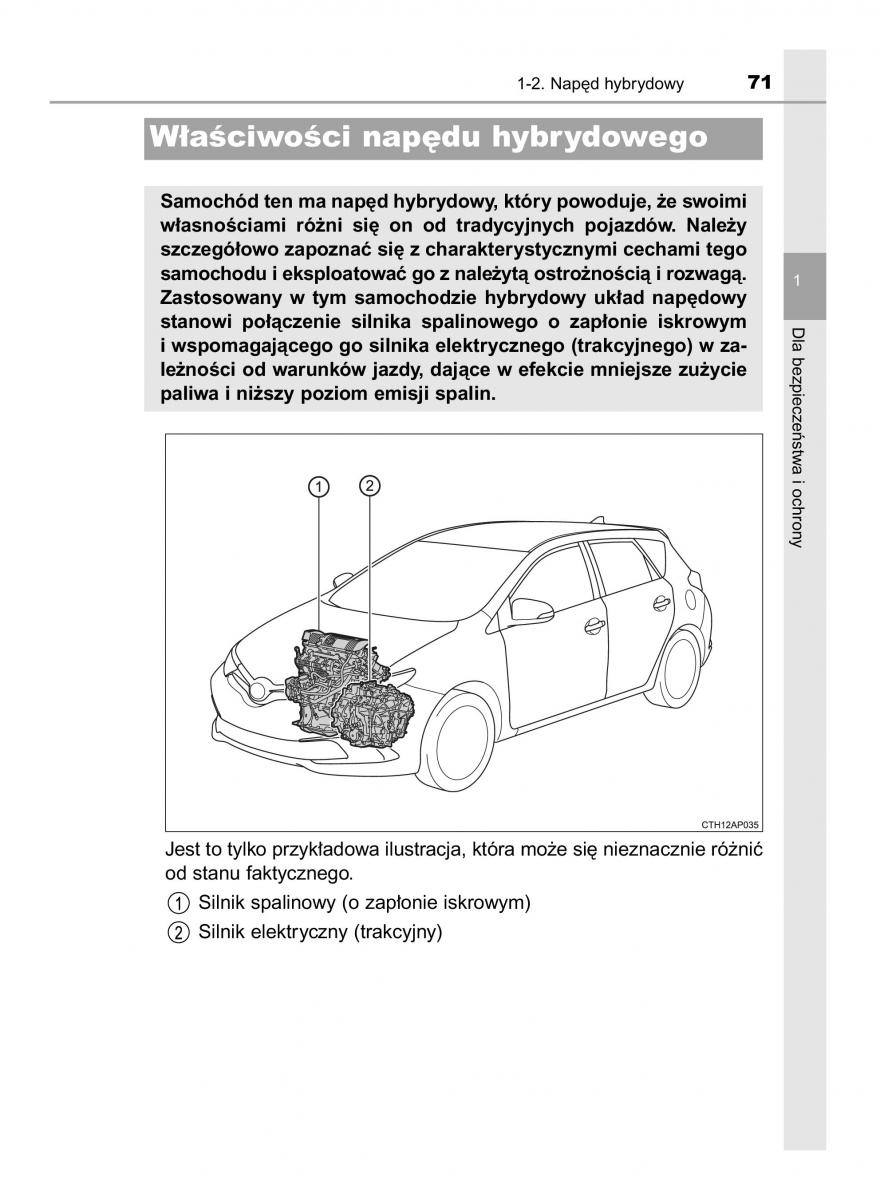 Toyota Auris Hybrid II 2 instrukcja obslugi / page 71