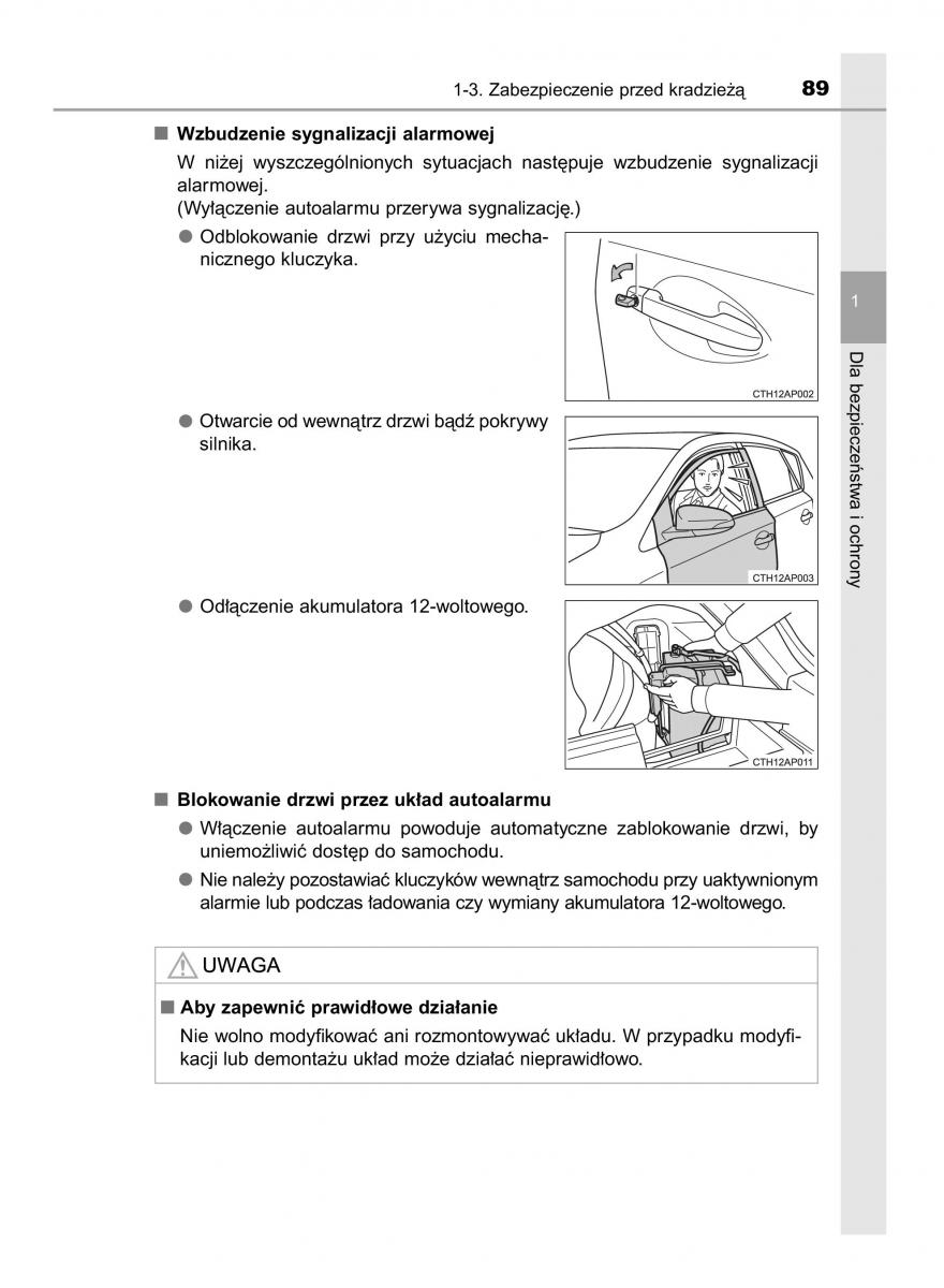 Toyota Auris Hybrid II 2 instrukcja obslugi / page 89