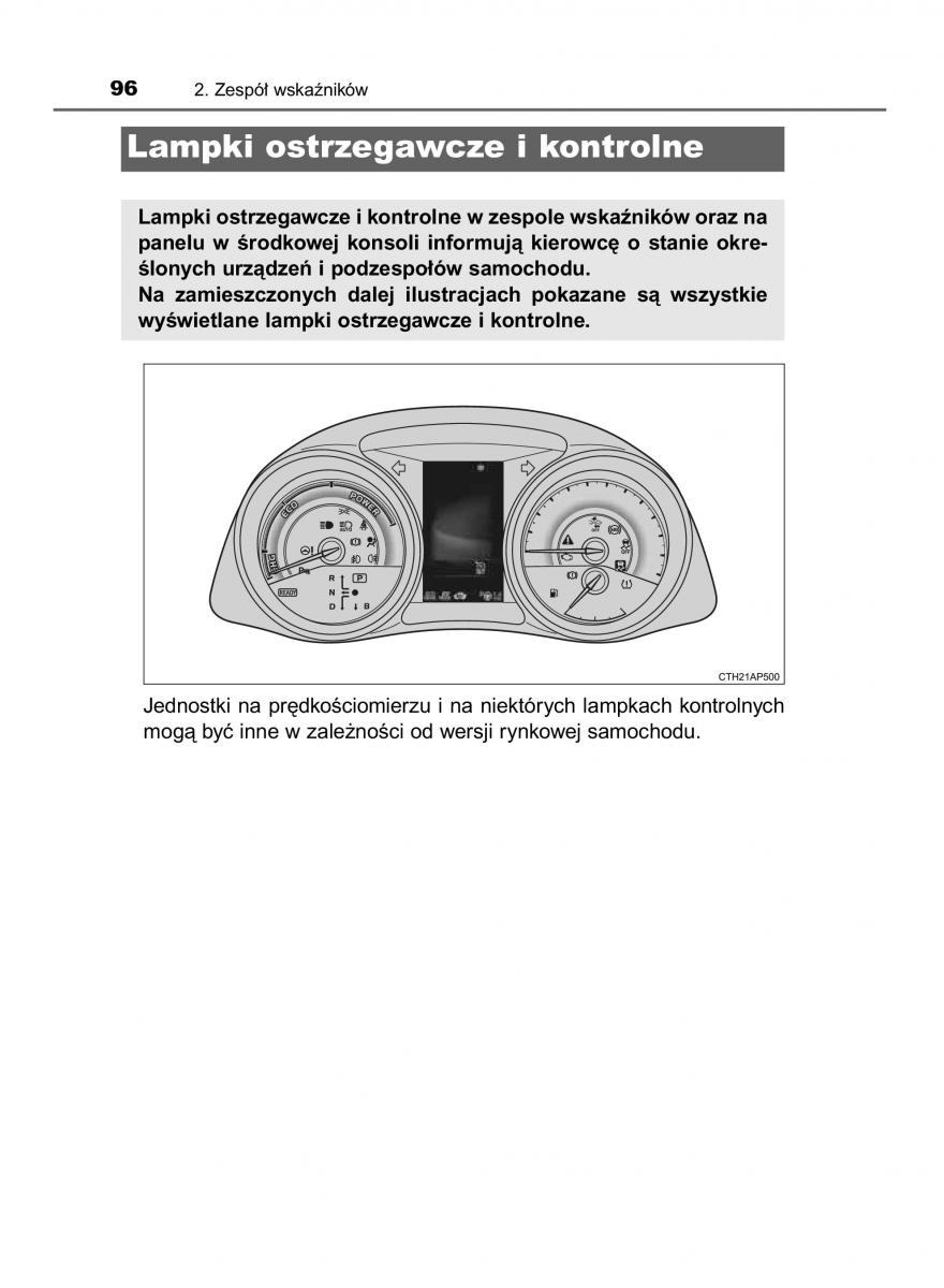 Toyota Auris Hybrid II 2 instrukcja obslugi / page 96