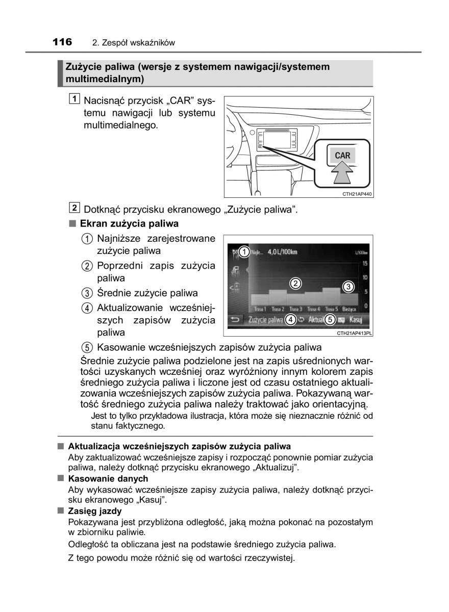 Toyota Auris Hybrid II 2 instrukcja obslugi / page 116