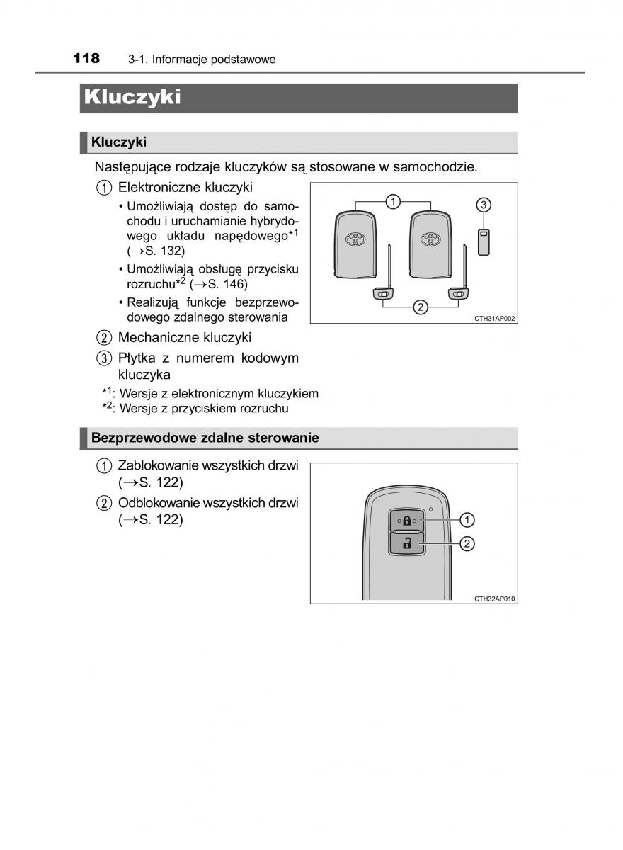 Toyota Auris Hybrid II 2 instrukcja obslugi / page 118