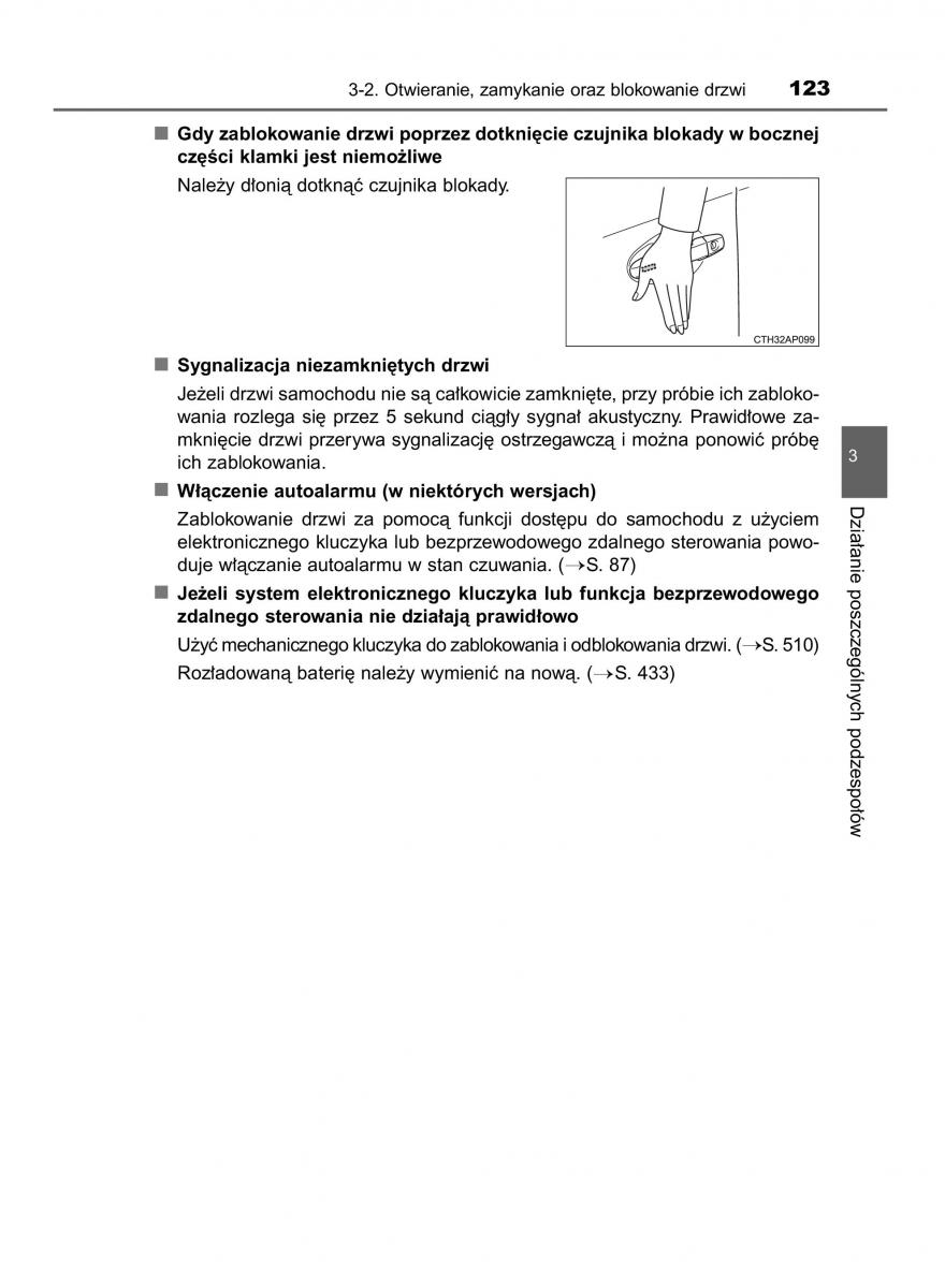 Toyota Auris Hybrid II 2 instrukcja obslugi / page 123