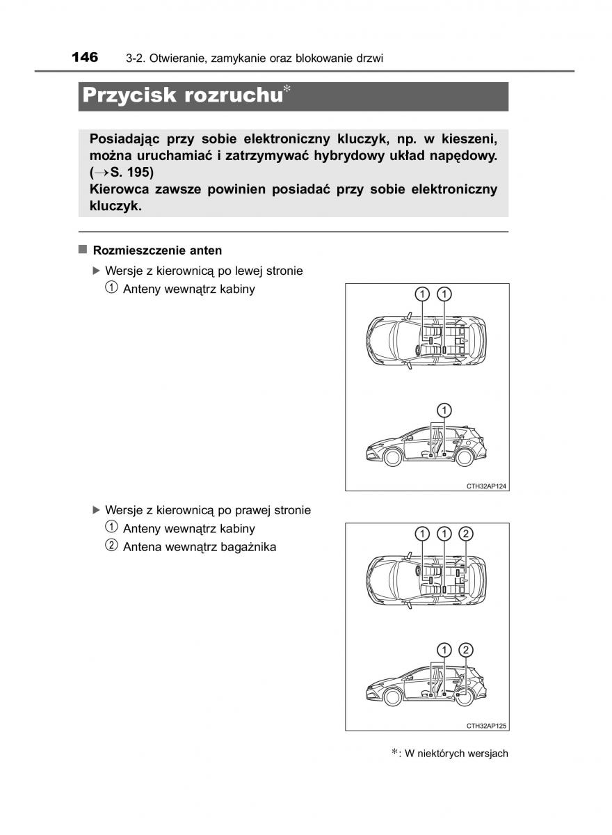 Toyota Auris Hybrid II 2 instrukcja obslugi / page 146