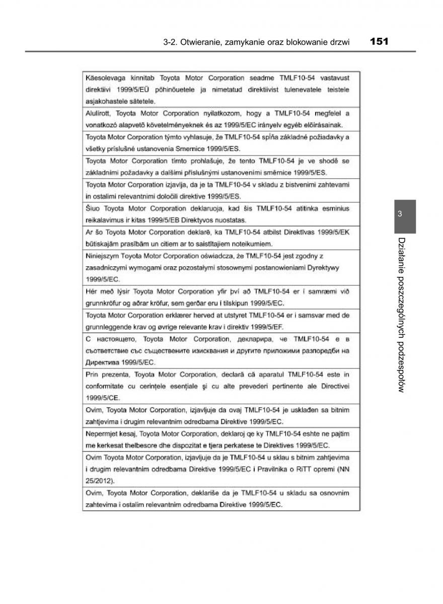 Toyota Auris Hybrid II 2 instrukcja obslugi / page 151