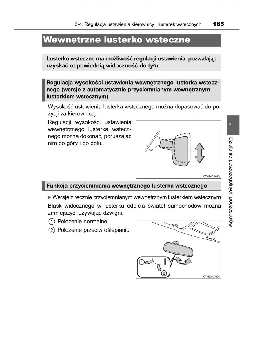 Toyota Auris Hybrid II 2 instrukcja obslugi / page 165