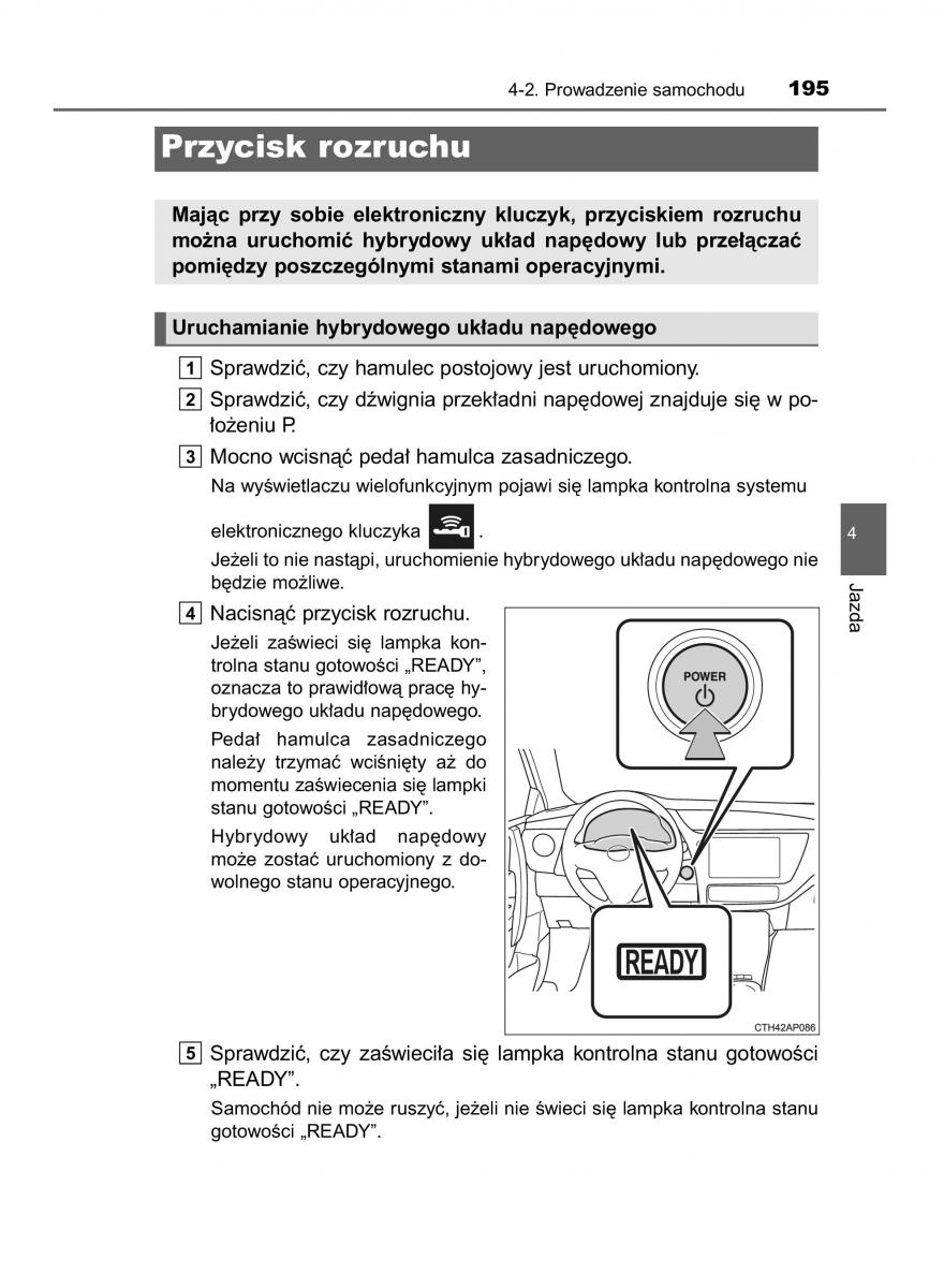 Toyota Auris Hybrid II 2 instrukcja obslugi / page 195