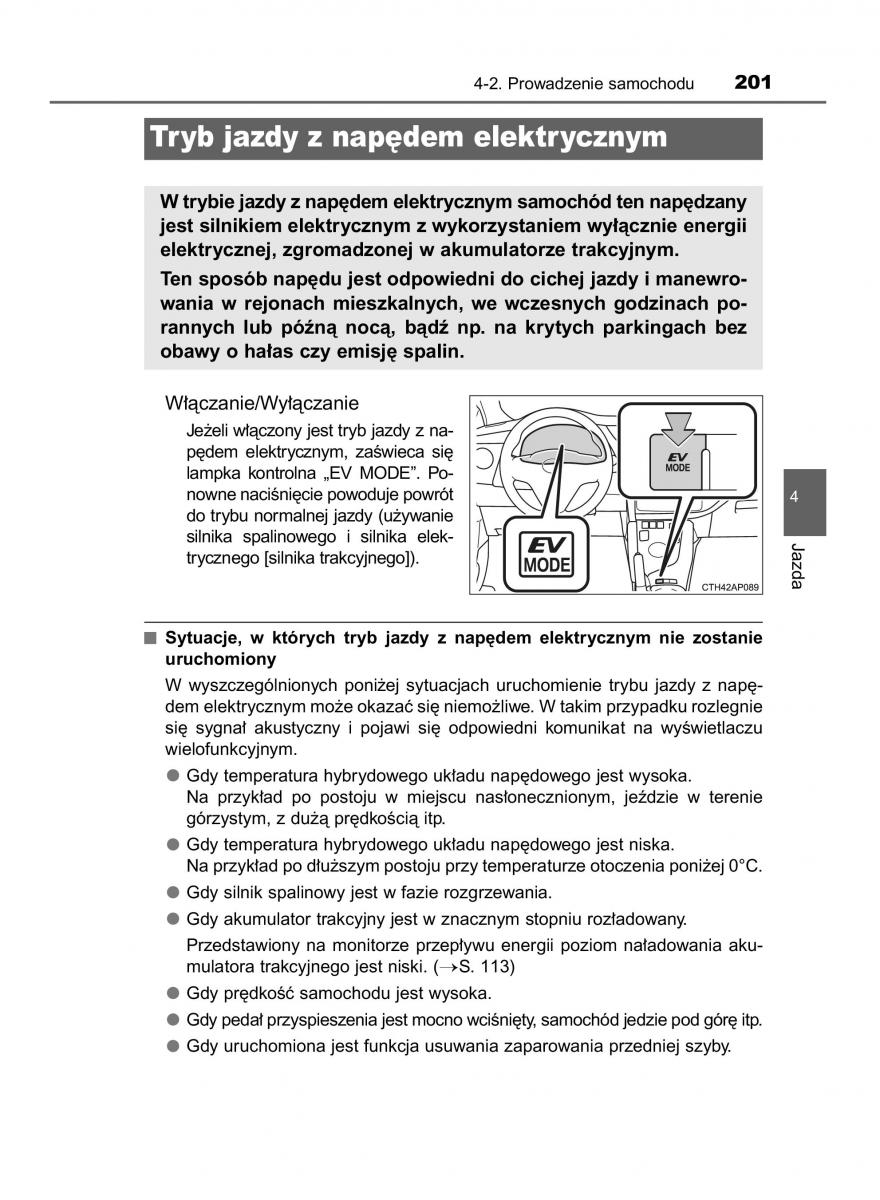 Toyota Auris Hybrid II 2 instrukcja obslugi / page 201