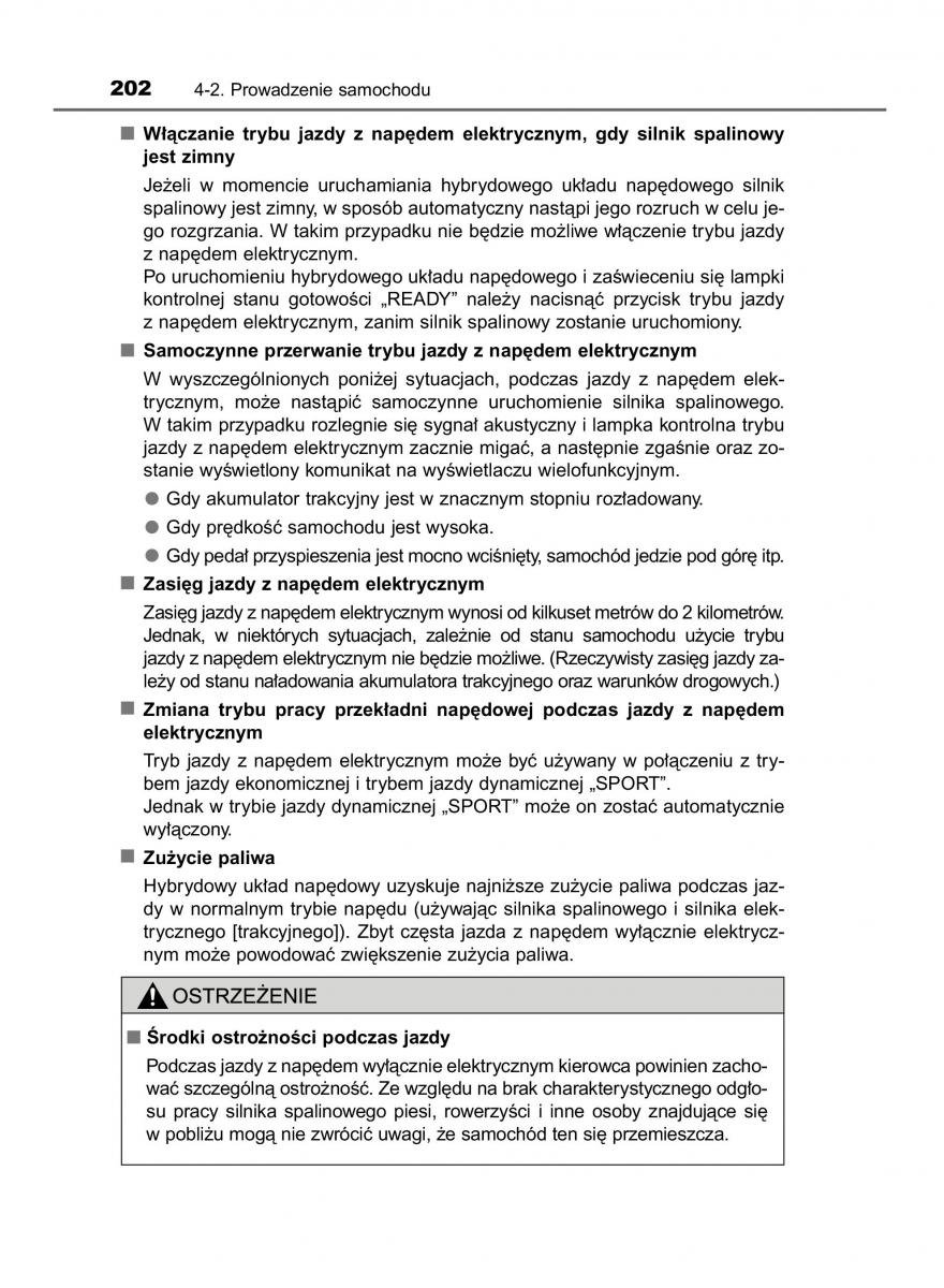 Toyota Auris Hybrid II 2 instrukcja obslugi / page 202