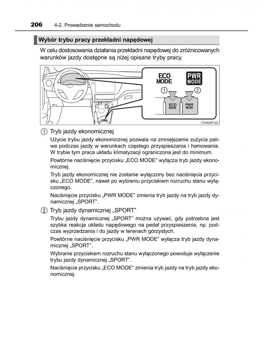 Toyota Auris Hybrid II 2 instrukcja obslugi / page 206