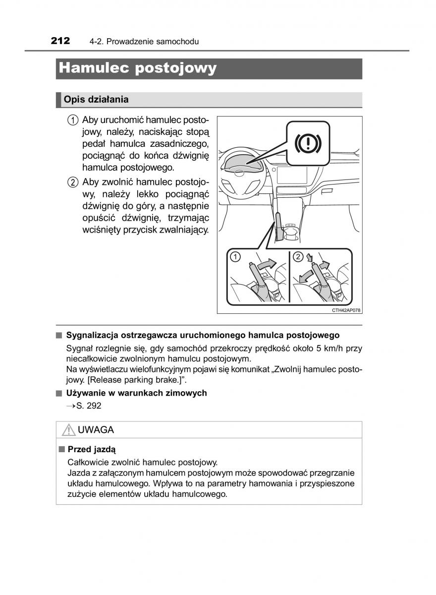 Toyota Auris Hybrid II 2 instrukcja obslugi / page 212