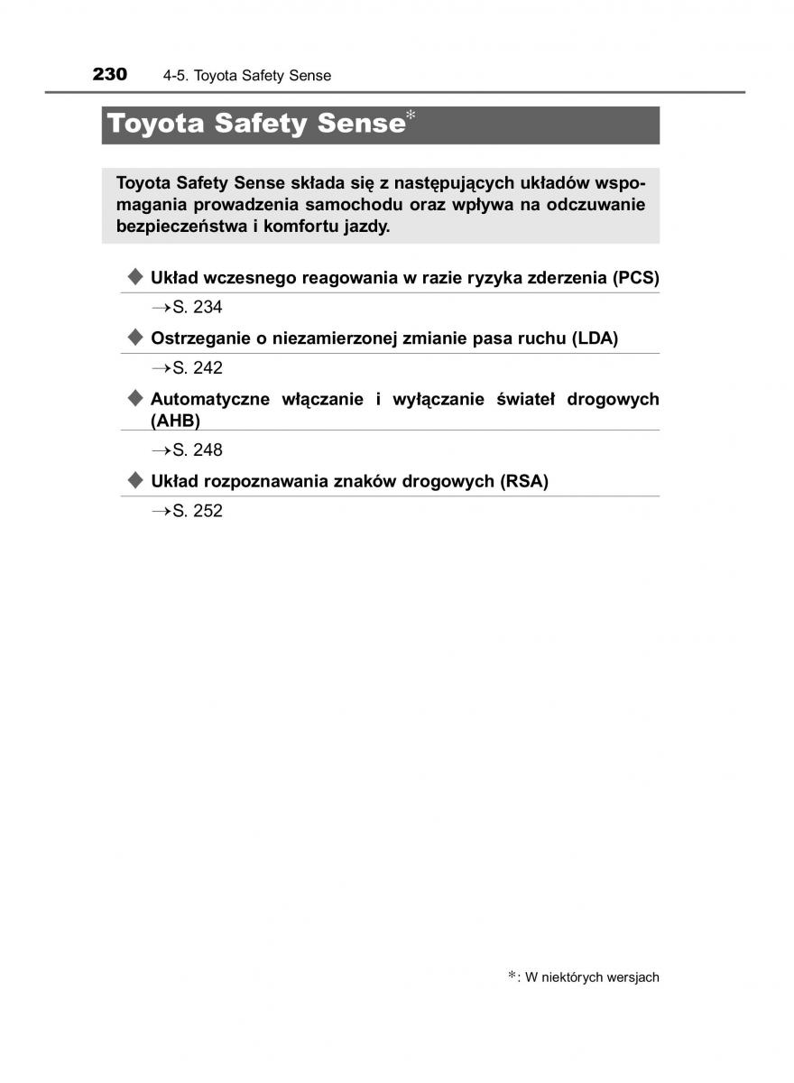 Toyota Auris Hybrid II 2 instrukcja obslugi / page 230