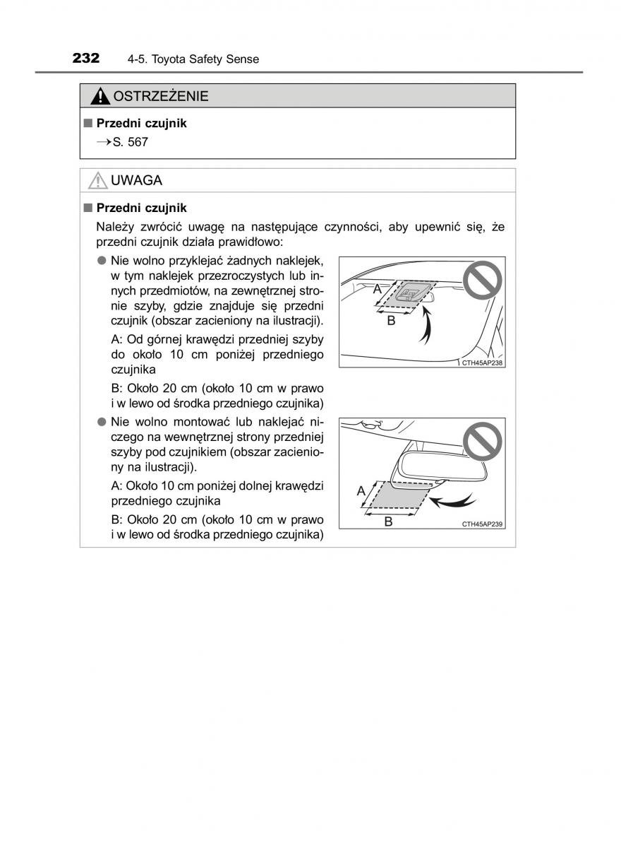 Toyota Auris Hybrid II 2 instrukcja obslugi / page 232