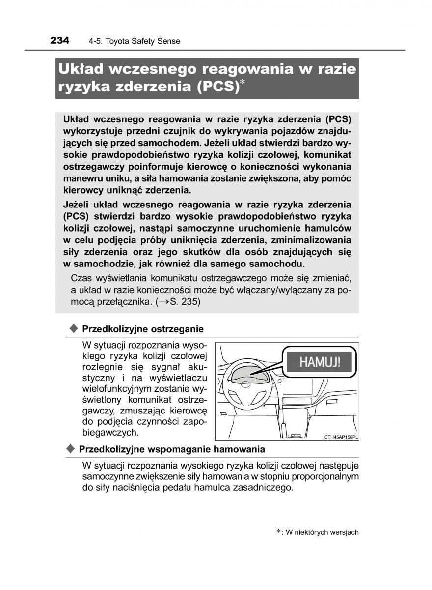 Toyota Auris Hybrid II 2 instrukcja obslugi / page 234