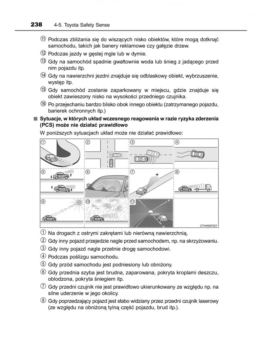 Toyota Auris Hybrid II 2 instrukcja obslugi / page 238