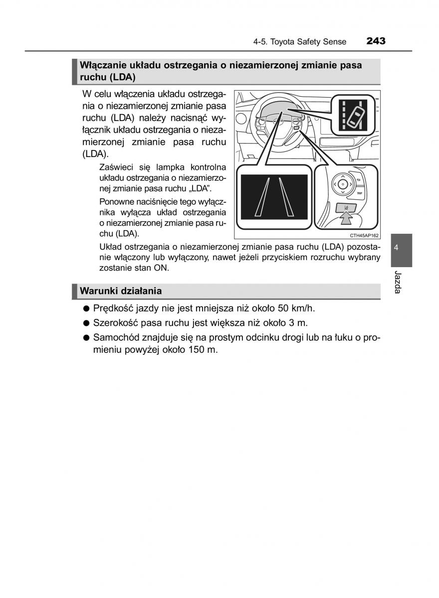 Toyota Auris Hybrid II 2 instrukcja obslugi / page 243