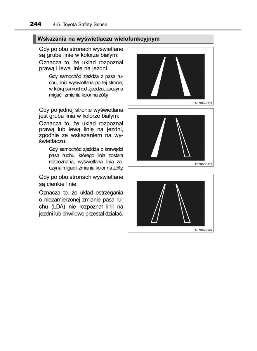 Toyota Auris Hybrid II 2 instrukcja obslugi / page 244