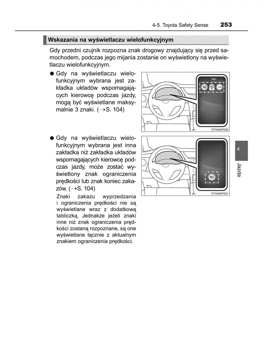 Toyota Auris Hybrid II 2 instrukcja obslugi / page 253