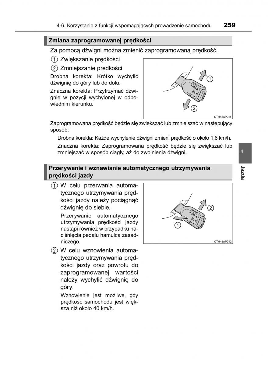 Toyota Auris Hybrid II 2 instrukcja obslugi / page 259