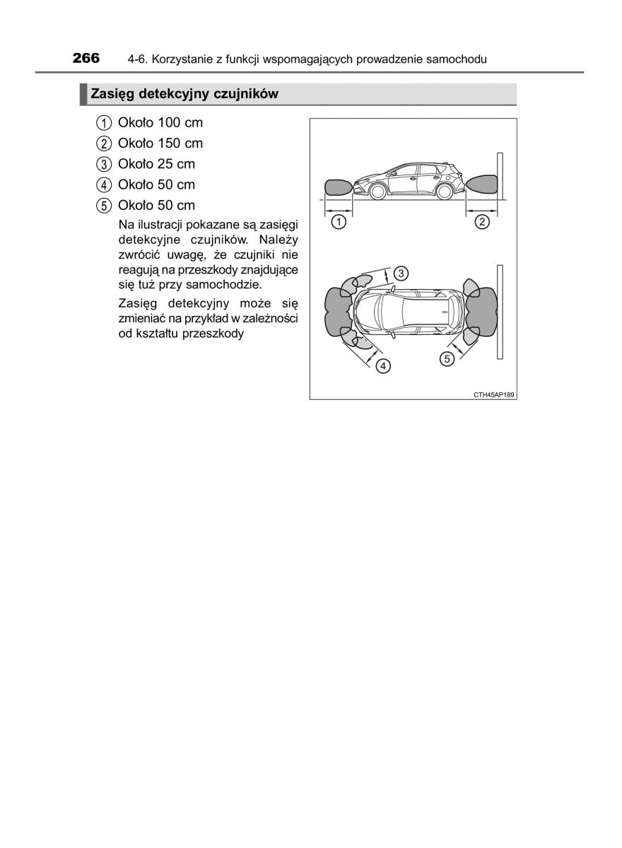 Toyota Auris Hybrid II 2 instrukcja obslugi / page 266