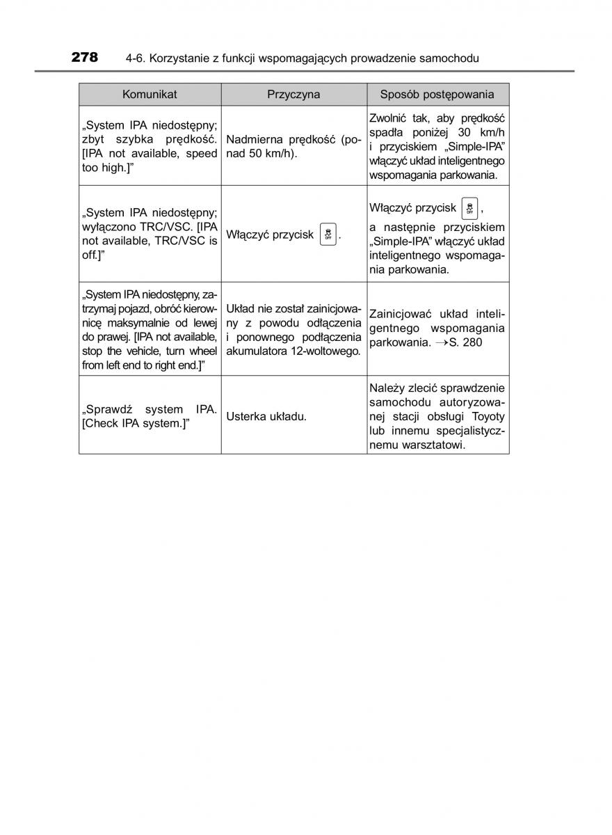 Toyota Auris Hybrid II 2 instrukcja obslugi / page 278