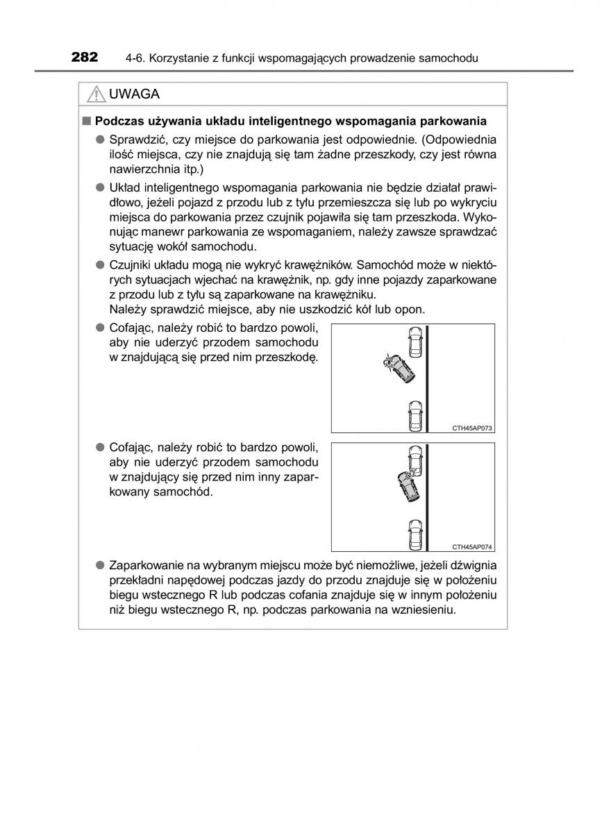 Toyota Auris Hybrid II 2 instrukcja obslugi / page 282