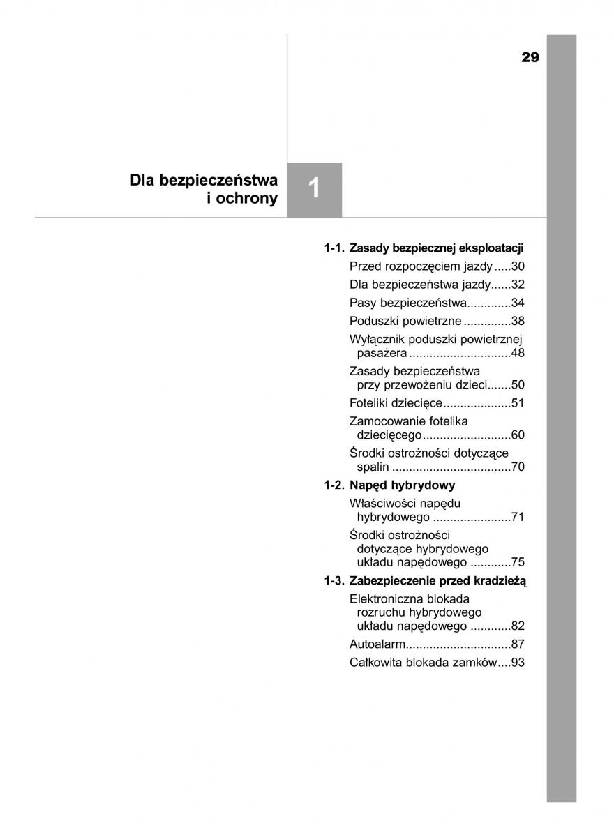 Toyota Auris Hybrid II 2 instrukcja obslugi / page 29