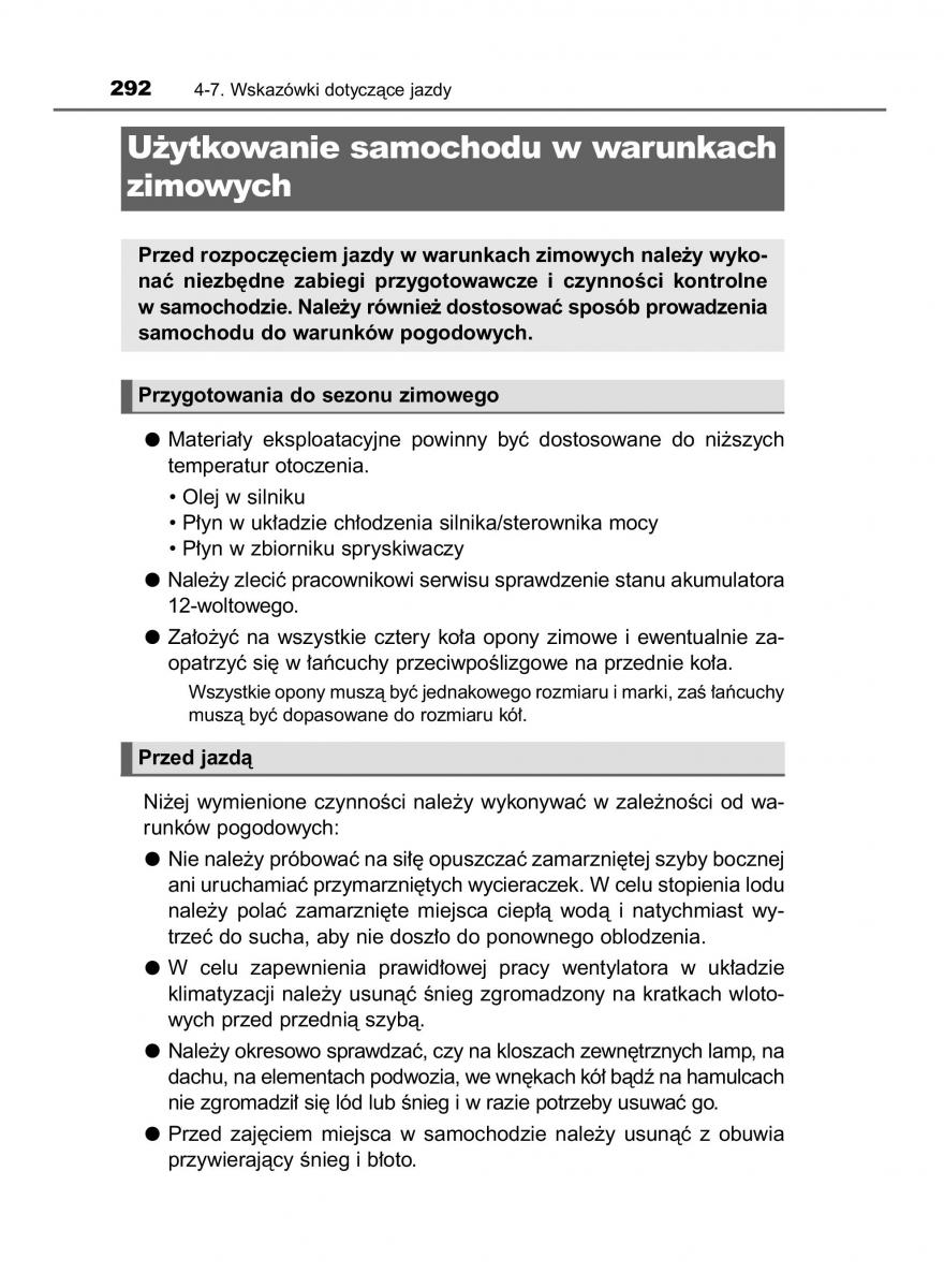 Toyota Auris Hybrid II 2 instrukcja obslugi / page 292