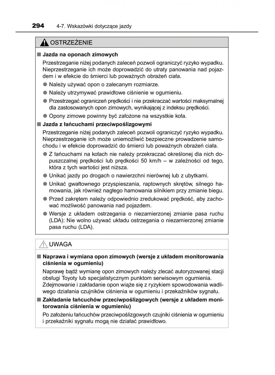 Toyota Auris Hybrid II 2 instrukcja obslugi / page 294